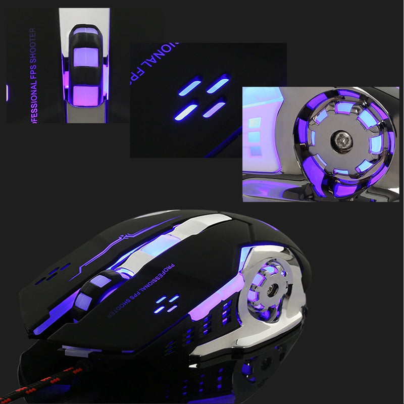 Led Mouse Back Wolf Backlight Gaming Mouse – Player Pad