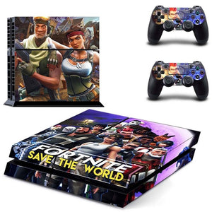 Fortnite PS4 Console and 2 controller SKINS